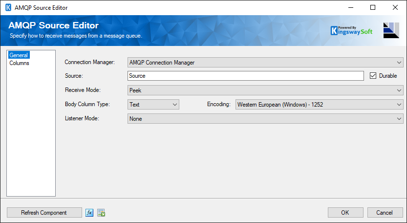 AMQP SSIS Source Component